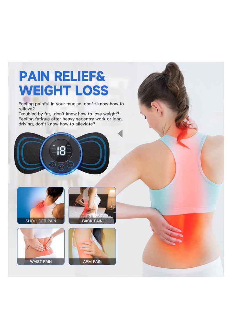ELTRAZONE - Body Massager Wireless Portable Neck Massager with 8 Modes and 19 Strength Levels Rechargeable Pain Relief EMS Massage Machine for Shoulder,Arms,Legs,Back Pain for Men and Women - Image 1