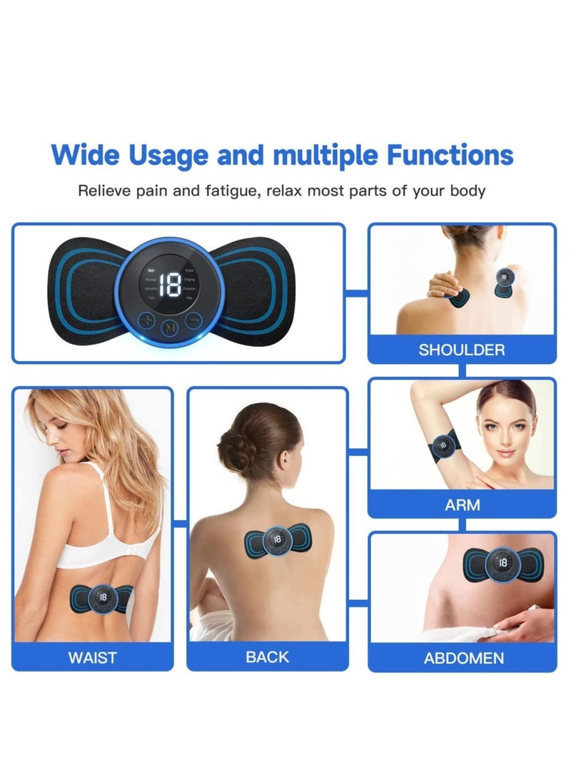 ELTRAZONE - Body Massager Wireless Portable Neck Massager with 8 Modes and 19 Strength Levels Rechargeable Pain Relief EMS Massage Machine for Shoulder,Arms,Legs,Back Pain for Men and Women - Image 1