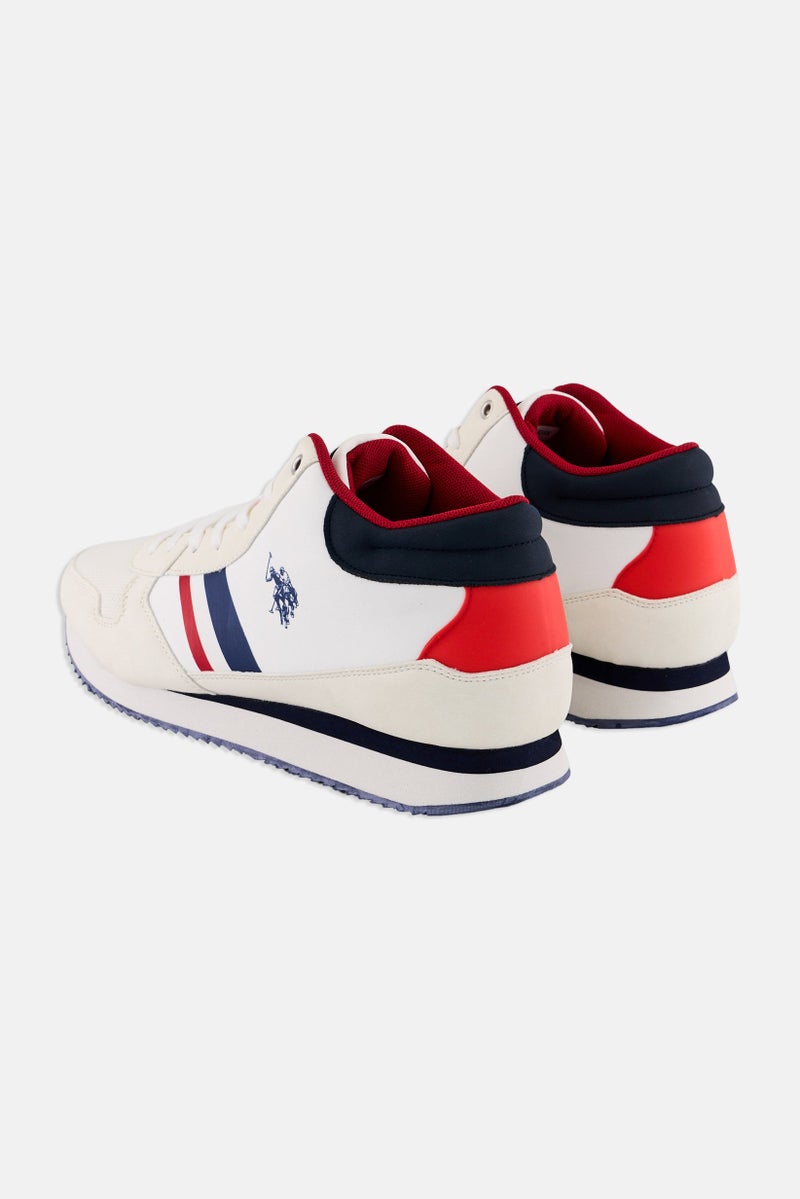U.S. Polo Assn. Men Lace Up Casual Shoes, White  - Image 2