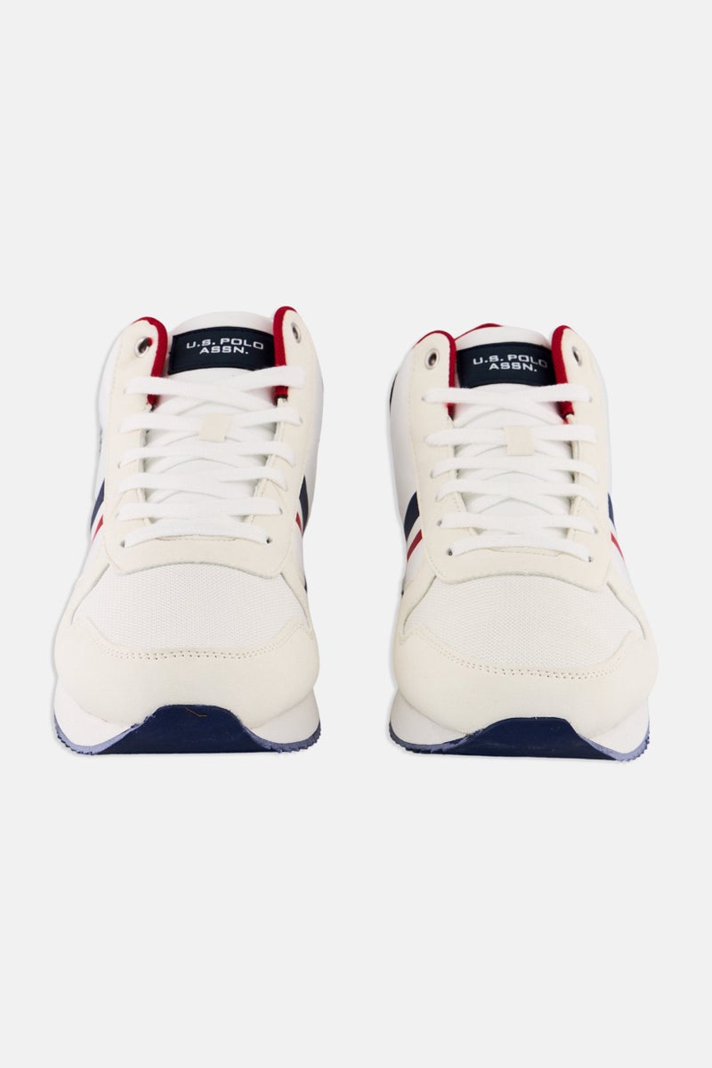 U.S. Polo Assn. Men Lace Up Casual Shoes, White  - Image 3