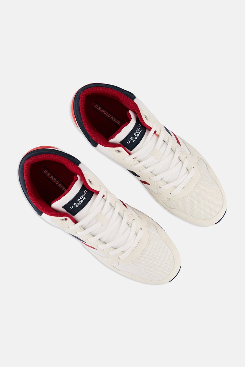 U.S. Polo Assn. Men Lace Up Casual Shoes, White  - Image 4