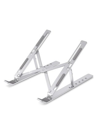 Laptop Stand for Desk by Zimtal Adjustable Ergonomic Portable Aluminum Holder for Laptop 6 Angles Anti-Slip Riser Compatible with 9-15.6 inch Laptops (Silver) - pzsku/ZF80C7FAF6798113F720FZ/45/_/1710808873/21843e7f-11fd-4f62-9b83-60099d390695