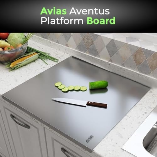 Avias Aventus Platform Board Stainless Steel Chopping Board Vegetable, Fruit Cutting, Kneading, Cake Prep, Heavy Duty Chopping-Board | Big - Image 3