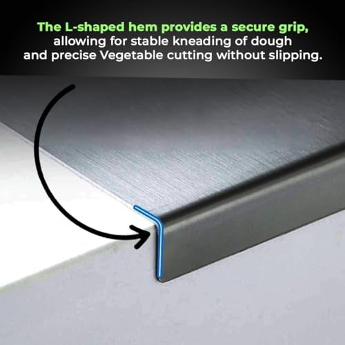 Avias Aventus Platform Board Stainless Steel Chopping Board Vegetable, Fruit Cutting, Kneading, Cake Prep, Heavy Duty Chopping-Board | Big - Image 4