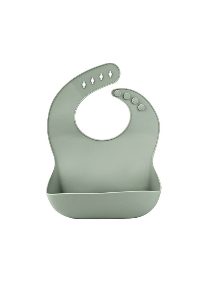 3 حزم من مريلة الأطفال المصنوعة من السيليكون قابلة للتعديل ومقاومة للماء مع حاجز كبير لالتقاط الطعام - Image 2