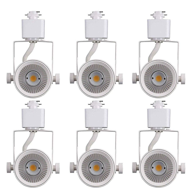 CLOUDY BAY 8W 4000K Cool White Dimmable LED Track Light Head,CRI90+ True Color Rendering Adjustable Tilt Angle Track Lighting Fixture,40Â° Angle for Accent Retail,White Finish,Halo Type- Pack of 6 - Image 1