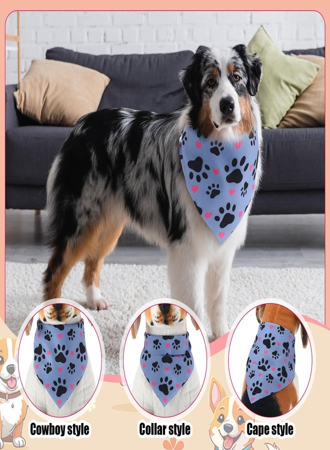 Aliceset 180 Pcs Dog Bandana Bulk Paw Print Bandanas for Dog Cute Scarf Bibs Soft Pet Triangle Scarf Adjustable Holiday Costume Neckerchief for Boy and Girl, Small and Medium Pet - Image 4