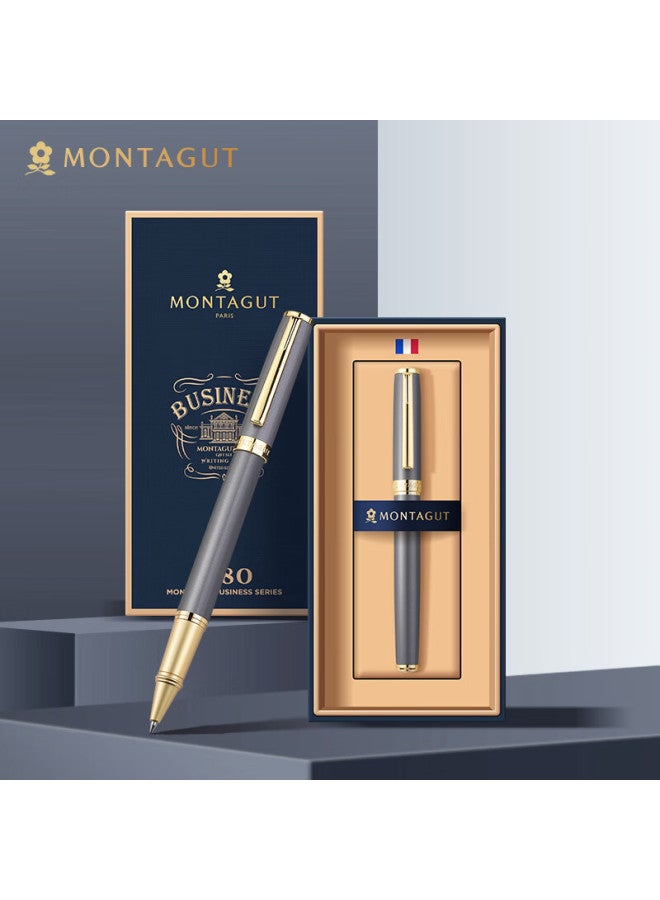 مونتاجوت Montagut Signature Pen، صندوق هدايا قلم حبر جاف للأعمال، قلم للكتابة والتوقيع، سلسلة Lianyou، لون رمادي لؤلؤي، 0.5 مم - Image 5