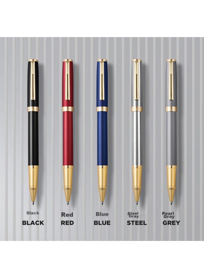 مونتاجوت Montagut Signature Pen، صندوق هدايا قلم حبر جاف للأعمال، قلم للكتابة والتوقيع، سلسلة Lianyou، لون رمادي لؤلؤي، 0.5 مم - Image 2