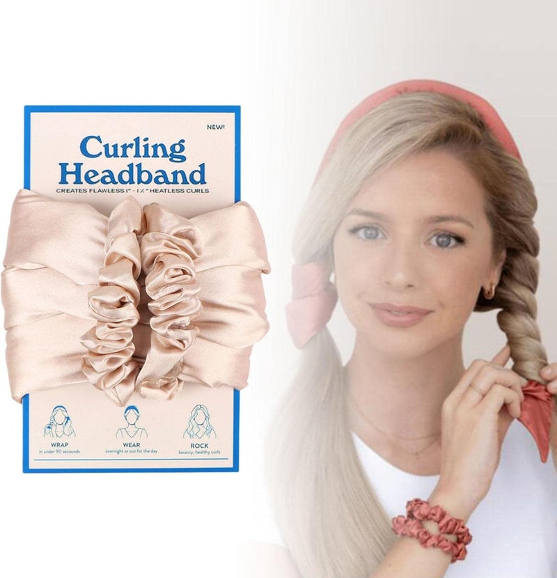 كلاراكو أداة تجعيد شعر مريحة بدون حرارة للنساء والفتيات، طوق رأس يمكنكِ صنعه بنفسكِ، شريط تجعيد، بكرات شعر طويلة لتجعيد الشعر طوال الليل - لون كاكي - Image 5