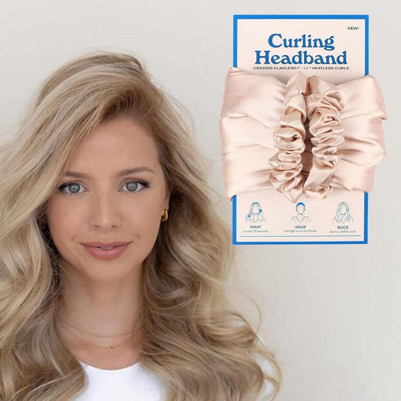 كلاراكو أداة تجعيد شعر مريحة بدون حرارة للنساء والفتيات، طوق رأس يمكنكِ صنعه بنفسكِ، شريط تجعيد، بكرات شعر طويلة لتجعيد الشعر طوال الليل - لون كاكي - Image 2