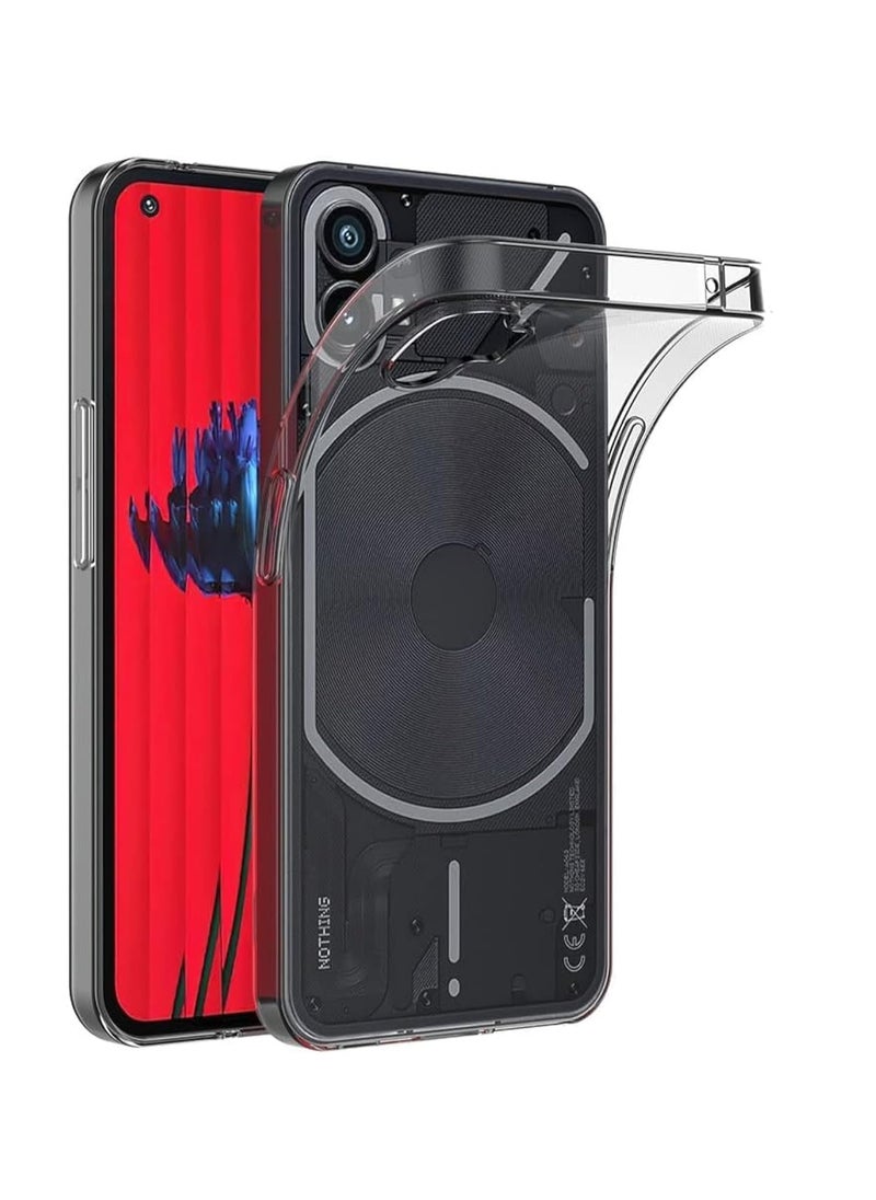 Generic - Clear Cover for Nothing Phone (1) Case with Camera Protection Reinforced Corner Bumper Thin Slim Soft TPU Silicone Cover Shockproof Flexible Crystal Phone Case, Transparent - Image 1