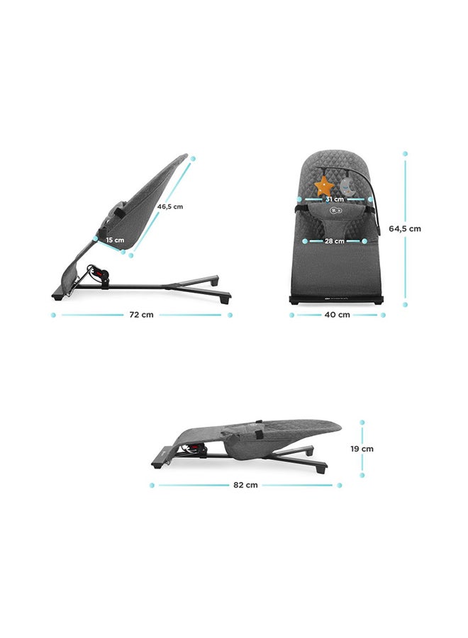 Kinderkraft Mimi Bouncer - Grey - Image 5