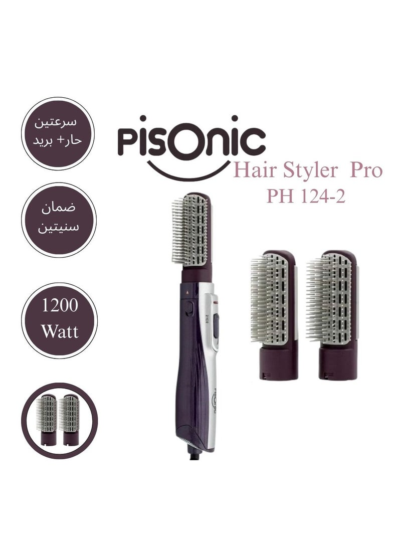 Pisonic Hot air hair styler, two speeds, hot and cold, Pisonic hair dryer, two pieces, - Image 1
