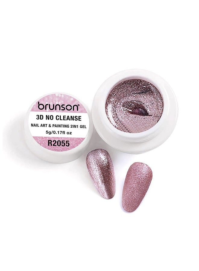 brunson Gel Paint 5g French Ombre nail art Soak off UV LED Gel Polish for Manicure Pedicure Long Lasting 3D No Cleanse Nail Art 2in1 Gel Creamy Painting Gel for 3d sculpture Good Self Leveling Rich Pigment