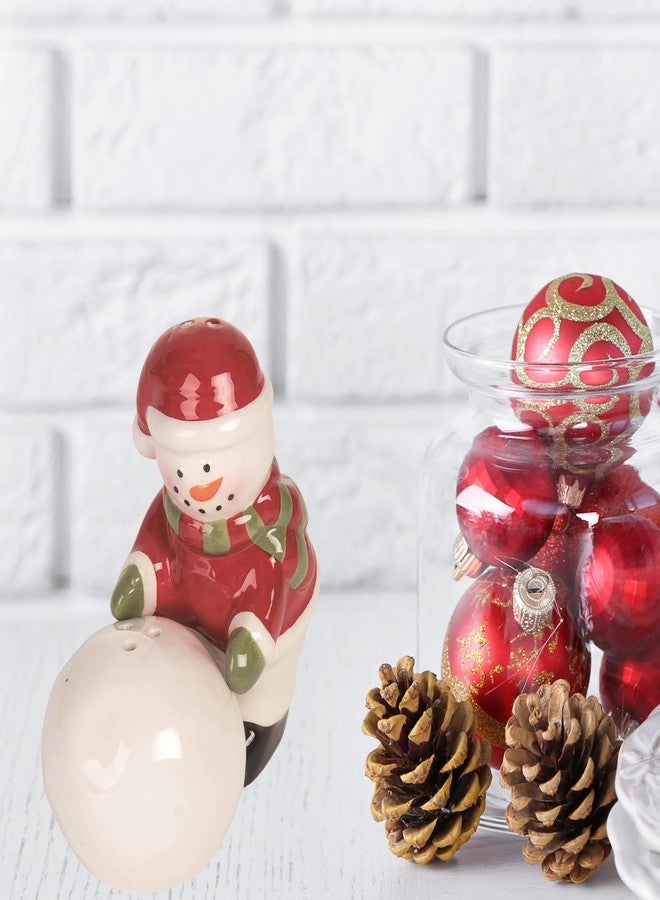 Transpac Dolomite Christmas Snowman & Snowball Salt and Pepper Shaker Set - 3.75" Multicolor Tabletop Decor - Festive Holiday Kitchen Accessories - Food Safe, Hand Wash Only - Perfect for Indoor & - Image 3