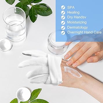 FFDHWU 2 Pairs Of Gloves 2 Pairs Of Socks White Cotton Gloves And Socks Touch Screen Gloves Hand And Foot Protection Unisex Moisturizing Gloves - Image 4