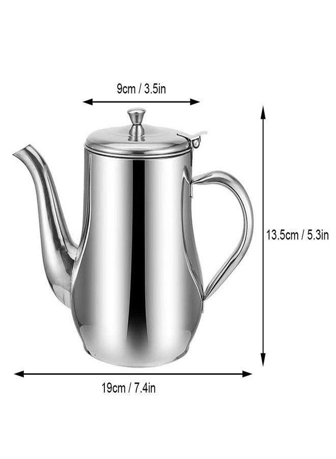 Yardwe Stainless Steel Oil Filter Pot 32Oz with Fine Mesh Strainer and Long Spout for Kitchen Oil Storage and Grease Container with Handle - Image 3