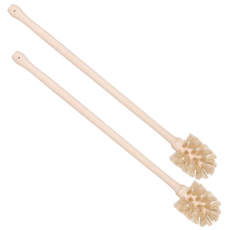 REDECKER Extra Long Bottle Brush Cleaner  Horsehair and Beechwood Handle for Vases Pitchers Mugs and Baby Bottles 1612 Inch Dense Natural Bristles  Long Handle Horse Hair Brushes