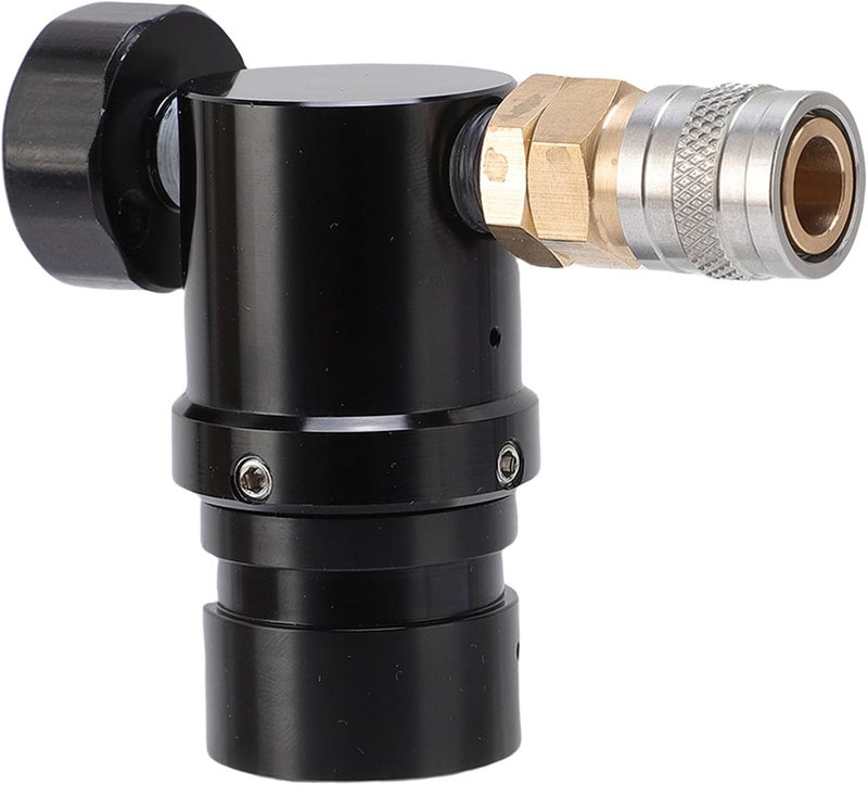 ZJchao Mini CO2 Regulator Low Pressure Fast Adjustable Output Pressure 20psi to 200psi for HPA Tanks G1/2 14 Thread Aluminum Alloy Stainless Steel Construction Compact Design 2.26 Inch - Image 2