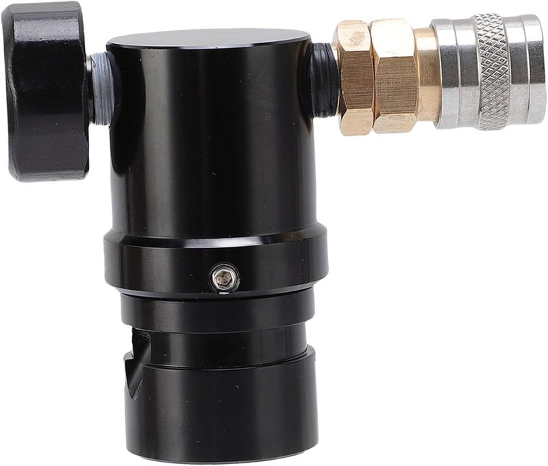 ZJchao Mini CO2 Regulator Low Pressure Fast Adjustable Output Pressure 20psi to 200psi for HPA Tanks G1/2 14 Thread Aluminum Alloy Stainless Steel Construction Compact Design 2.26 Inch - Image 3