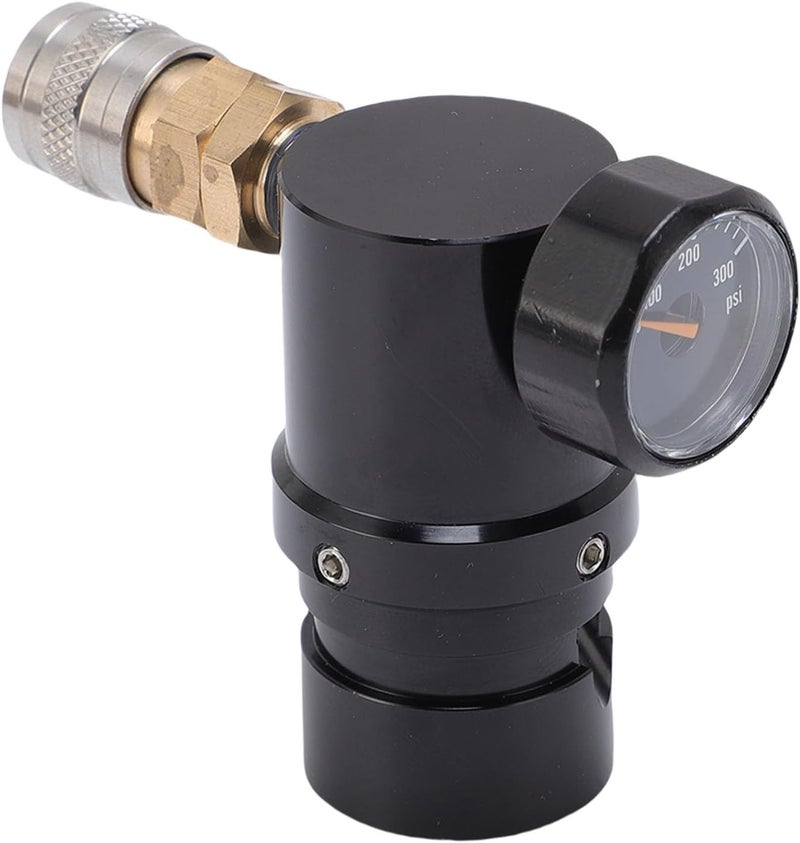 ZJchao Mini CO2 Regulator Low Pressure Fast Adjustable Output Pressure 20psi to 200psi for HPA Tanks G1/2 14 Thread Aluminum Alloy Stainless Steel Construction Compact Design 2.26 Inch - Image 4