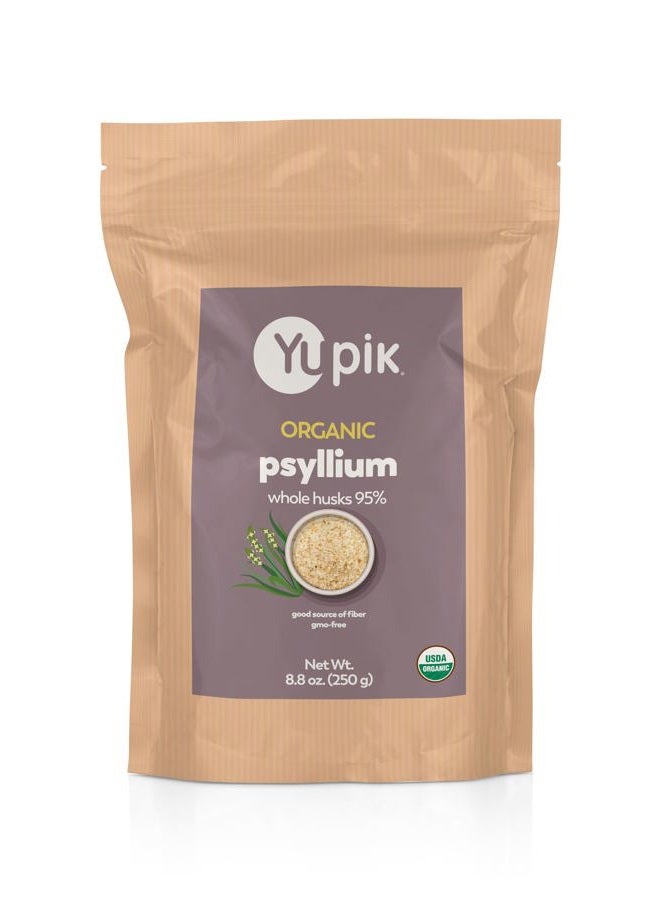 Yupik Organic Whole Husk Psyllium 95% Superfood, 8.8 Ounce, Non-GMO, Vegan, Gluten-Free - Image 1