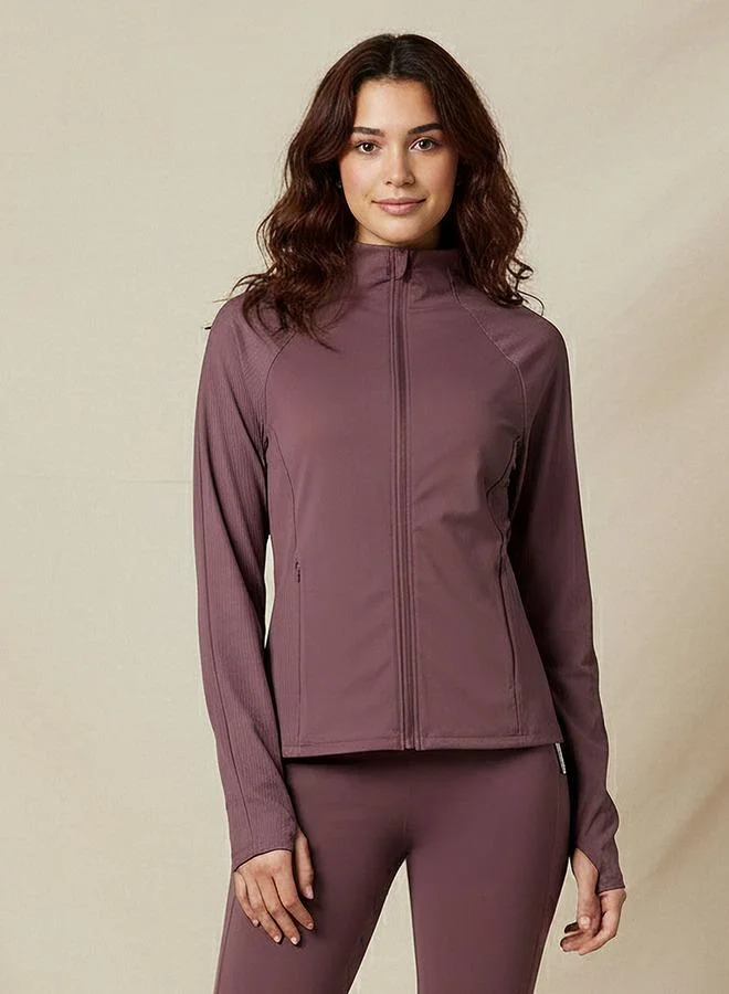 Women Ribbed Cropped Jacket