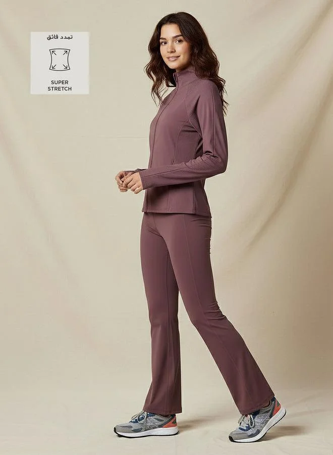 Splash Active Women Ribbed Cropped Jacket