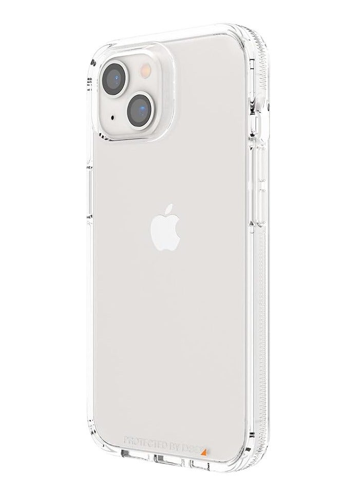 جيرفور حافظة جير 4 كريستال  شفاف مع حماية متقدمة من الصدمات [معتمدة من D3O]، تصميم نحيف وقوي لهاتفايفون 13  - شفاف - Image 1