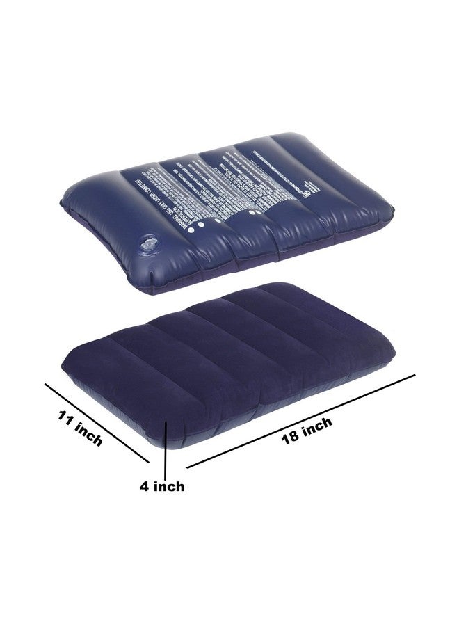 Synlark¬Æ Multicolor Velvet Air Pillow Cushion Sleeping Backpacking Pillow Soft Comfortable Air Inflatable Travel Pillow (Pack of 4) - Image 3