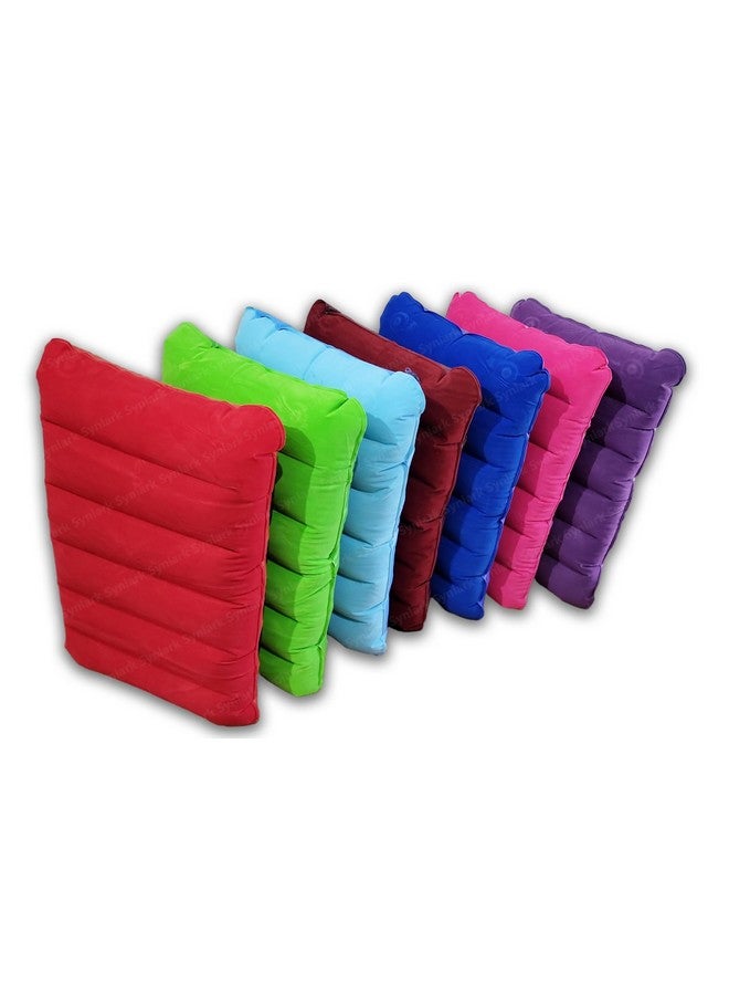 Synlark¬Æ Multicolor Velvet Air Pillow Cushion Sleeping Backpacking Pillow Soft Comfortable Air Inflatable Travel Pillow (Pack of 4) - Image 1