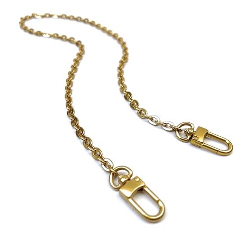 VersaKits Antique Gold Metal Flat Oval Link Purse Chain Strap with Lobster Clasps 40 Inch Replacement Chain Handle for Handbags Clutches Crossbody & Shoulder Bags - Image 1