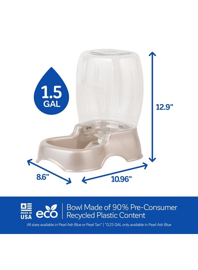 Petmate Pet Cafe Cat and Dog Water Dispenser - Water Bowl for Cats and Dogs, USA Made, 1.5 GAL, Pearl Tan - Image 2