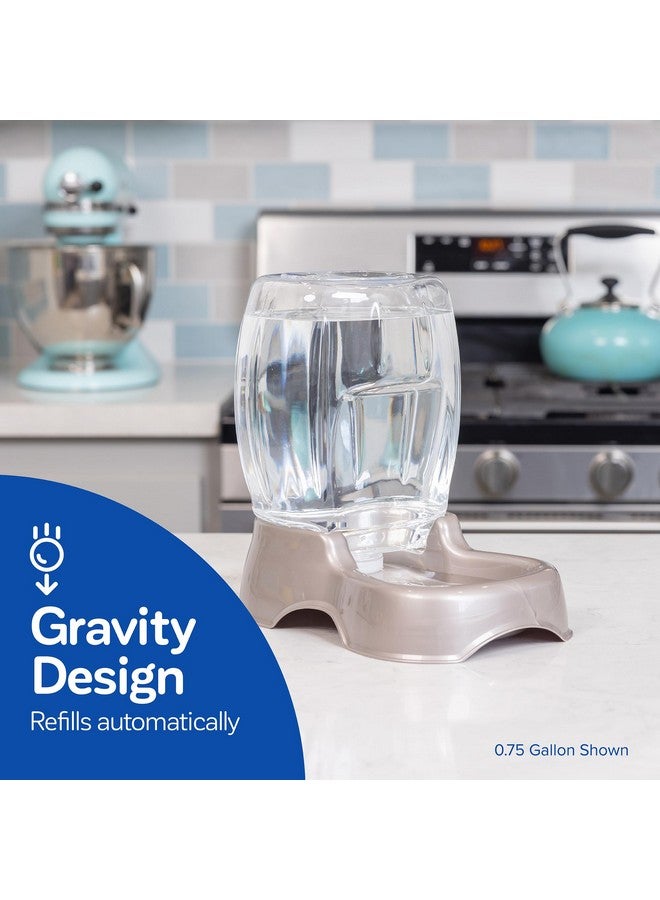 Petmate Pet Cafe Cat and Dog Water Dispenser - Water Bowl for Cats and Dogs, USA Made, 1.5 GAL, Pearl Tan - Image 1