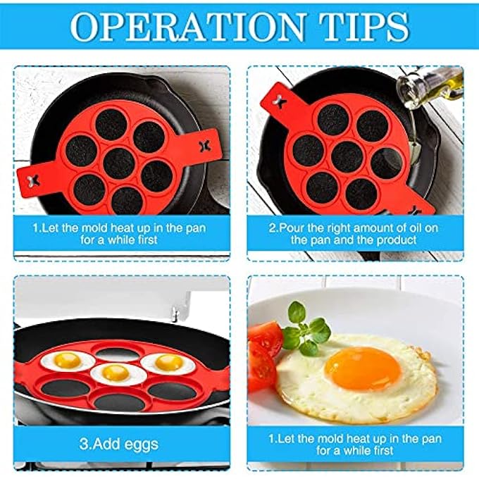 TUKE Nonstick Pancake Molds Ring Silicone Fried Egg Mould Reusable Pancake Maker Egg Ring Kitchen Cooking Baking Tools Round Shape - Image 4