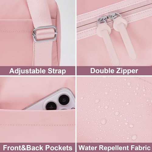 ANKICK Mini Gym Bag Small Duffle Bags Tote for Women Pink Workout Bag Lightweight for Weekender Travel Sports Yoga Fitness - Image 4