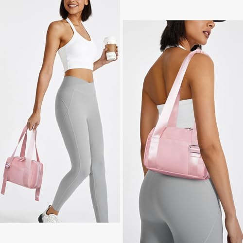 ANKICK Mini Gym Bag Small Duffle Bags Tote for Women Pink Workout Bag Lightweight for Weekender Travel Sports Yoga Fitness - Image 2