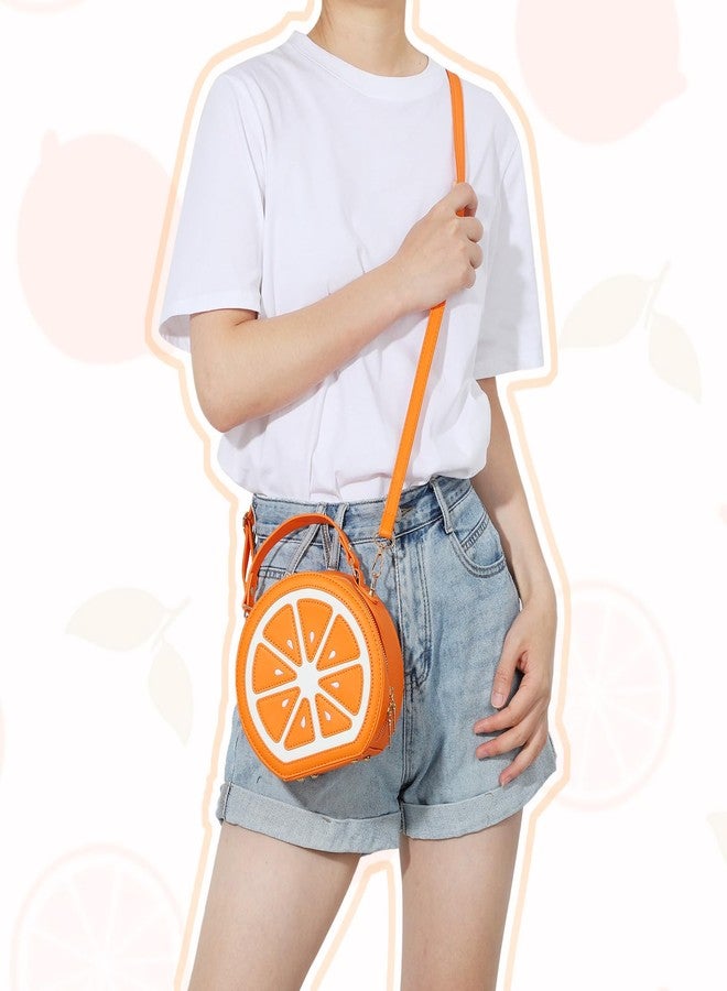 SUKUTU PU Leather Lemon Purse for Women Stylish Novelty Fruit Shaped Crossbody Shoulder Bag - Image 2
