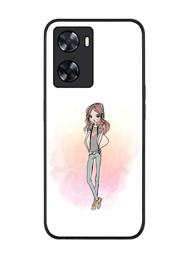 Stylizedd Rugged Black edge case for OnePlus Nord N20 SE Slim fit Soft Case Flexible Rubber Edges Anti Drop TPU Gel Thin Cover - Girl Next Door - Image 1