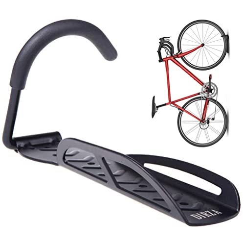Dirza Bike Rack Garage Wall Mount Bike Hanger Storage System Vertical Bike Hook for Indoor Shed - Easily Hang/Detach - Heavy Duty Holds up to 65 lb with Screws Black - Image 1