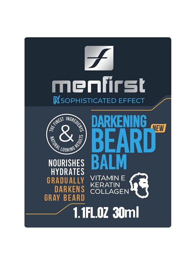 MENFIRST Enfirst Darkening Leavein Beard Balm Conditioner For Men Works On Sensitive Skin Gradually Darkens White Or Gray Hair Infused With Keratine Collagen And Vitamin E. Natural Looking Results - Image 1