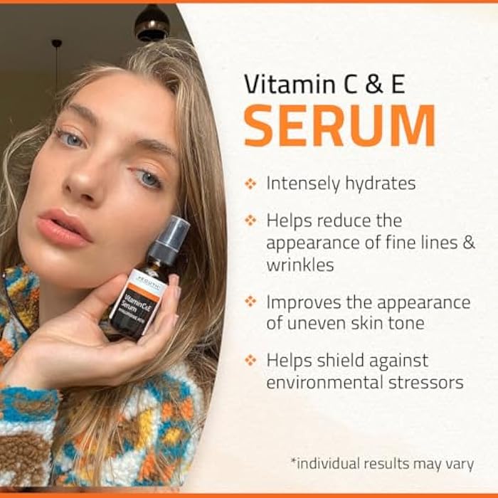 YEOUTH Vitamin C Face Serum with Hyaluronic Acid, Hydrating Vitamin C Serum for Face, Facial Serums Targets the Appearance of Dull Spots 1oz - Image 3