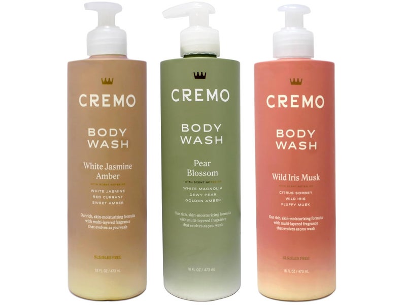 Cremo Body Wash Set White Jasmine Amber Pear Blossom Wild Iris Musk 16 fl oz Each - Image 1