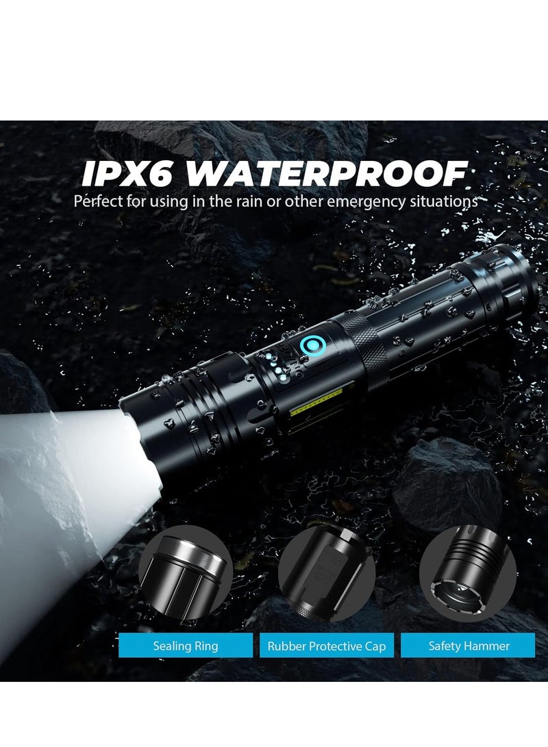Rechargeable Led Flashlights High Lumens: 990,000 Lumen Super Bright Flashlight, 7 Modes with COB Work Light, IPX6 Waterproof, Powerful Handheld Flash Light for Home, Camping, Hiking - Image 5