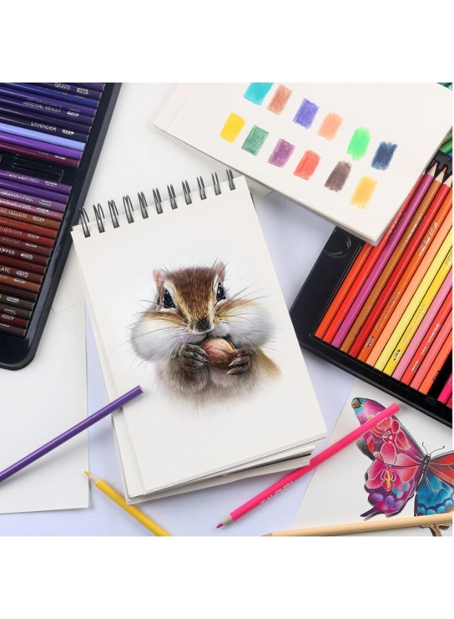 كالور KALOUR 180 Colored Pencil Set for Adults Artists kids- 3.3mm Rich Pigment Soft Core -12 Metallic Pencil - Wax-Based - Ideal for Coloring Drawing Sketching Shading Blending - Vibrant Color（Tin Case） - Image 5