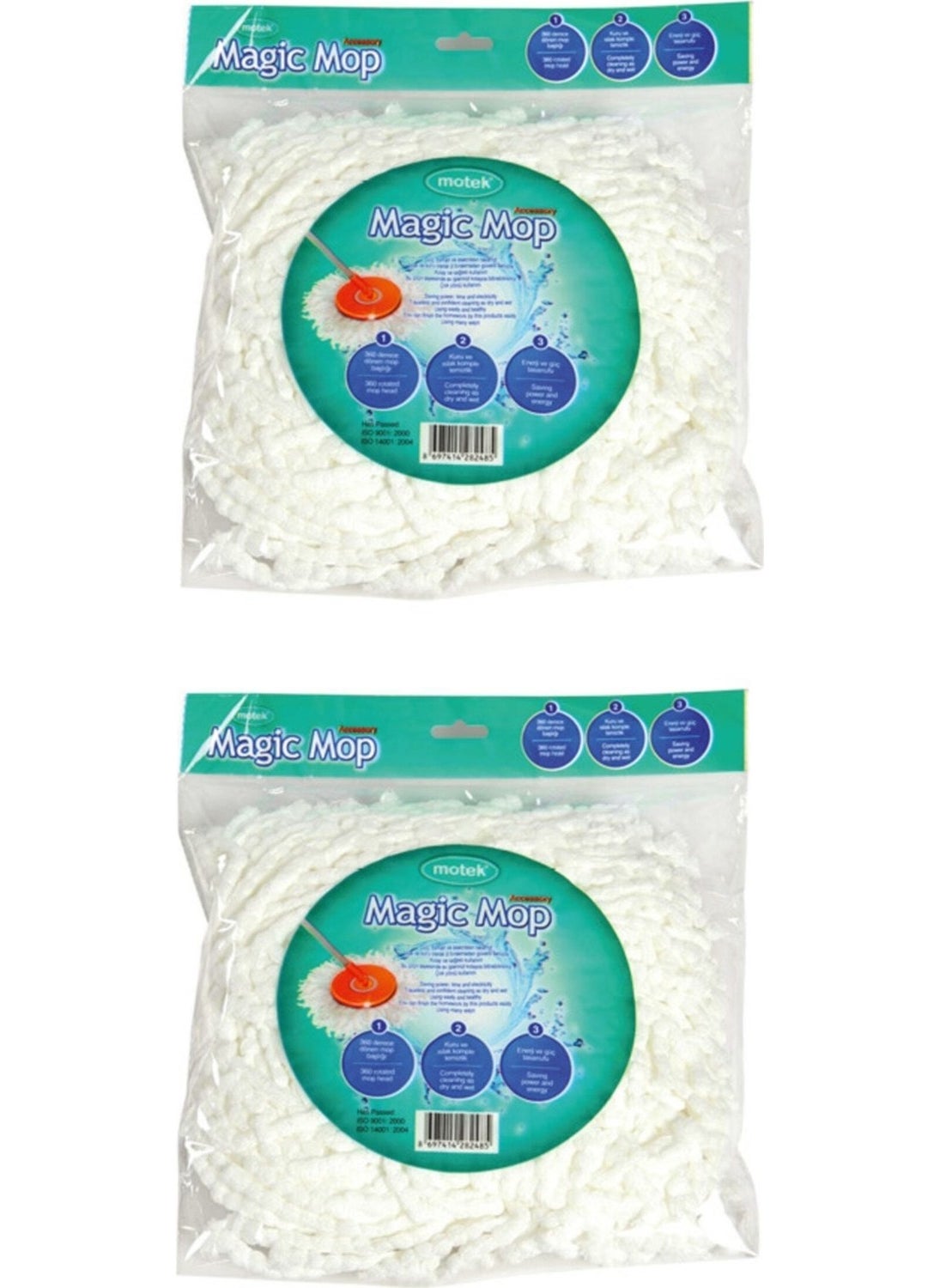 Motek - Replacement Tassels, Pack of 2, Compatible with Mop Fix, Practical, Trend, Mopida, Comfort Models - Image 1