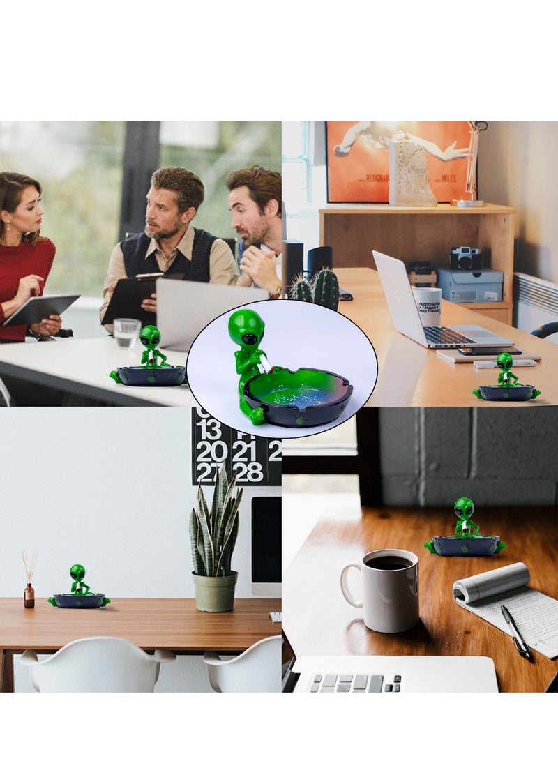 Ash Tray Cool Ashtrays for Cigarettes, Alien Fantasy Ashtray Decor for Home Office, Ornament Gift  - Image 4