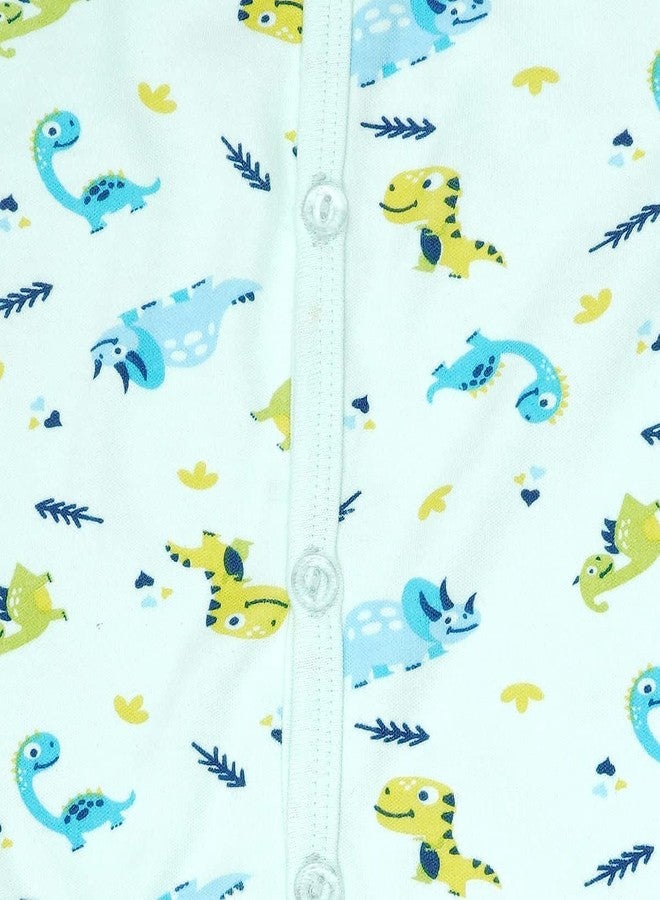 Wemyc New Born Baby Boy & Girl Dress|Jhablas|VestsI Cotton Ultra Soft Material with Front Button Open (6-12 Months) Multicolour - Image 3