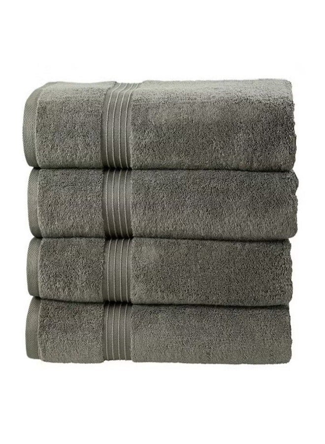 Luxury Bath Towels Large - Circlet Egyptian Cotton | Highly Absorbent Hotel spa Collection Bathroom Towel 70*140cm Green, (Pack of 12 Towel)  - Image 1